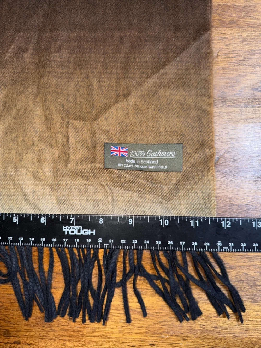 100% CASHMERE Ombré Scarf Unisex Quiet Luxury Heritage Academia